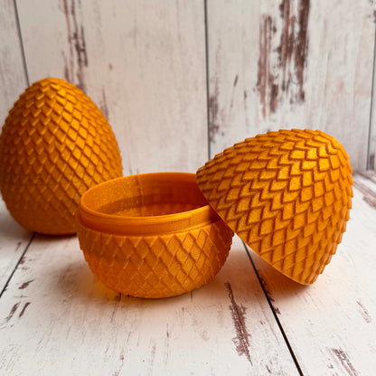 Set of 2 Empty Gold Dragon Eggs for Crochet Plushies or Small Toys