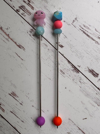 Jellyfish Pair of Amigurumi Sewing Sticks