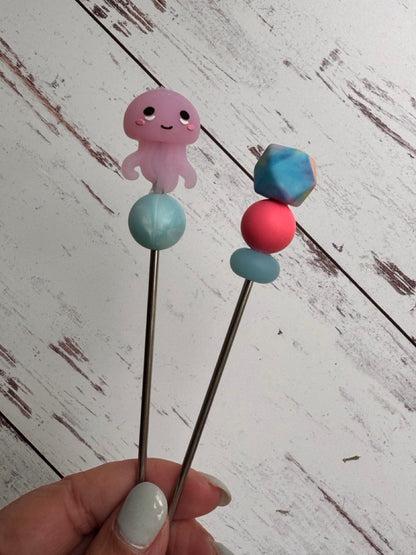 Jellyfish Pair of Amigurumi Sewing Sticks