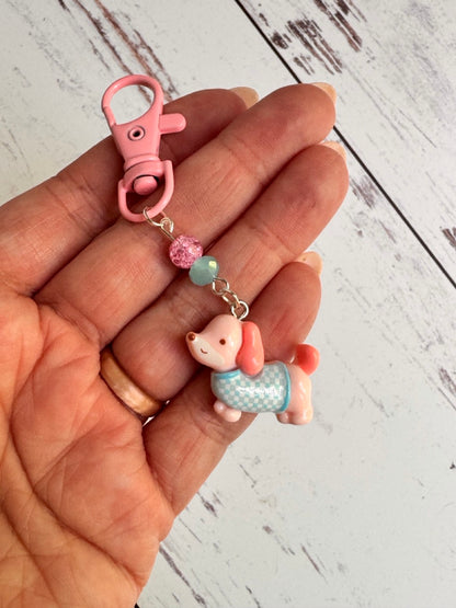 Cute Dog in a Sweater Single Stitch Marker