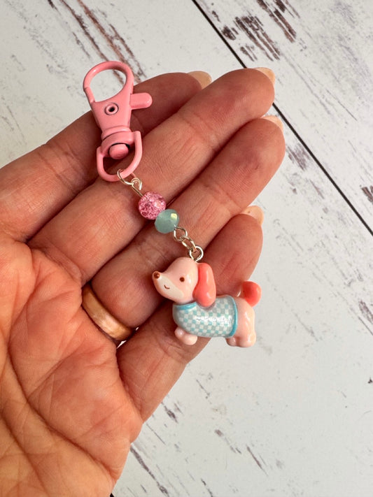 Cute Dog in a Sweater Single Stitch Marker