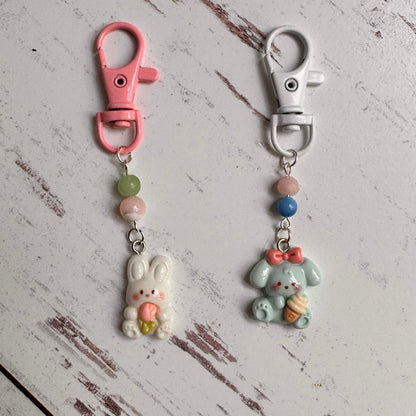 Bunny and Puppy in Resin Pair of Stitch Markers