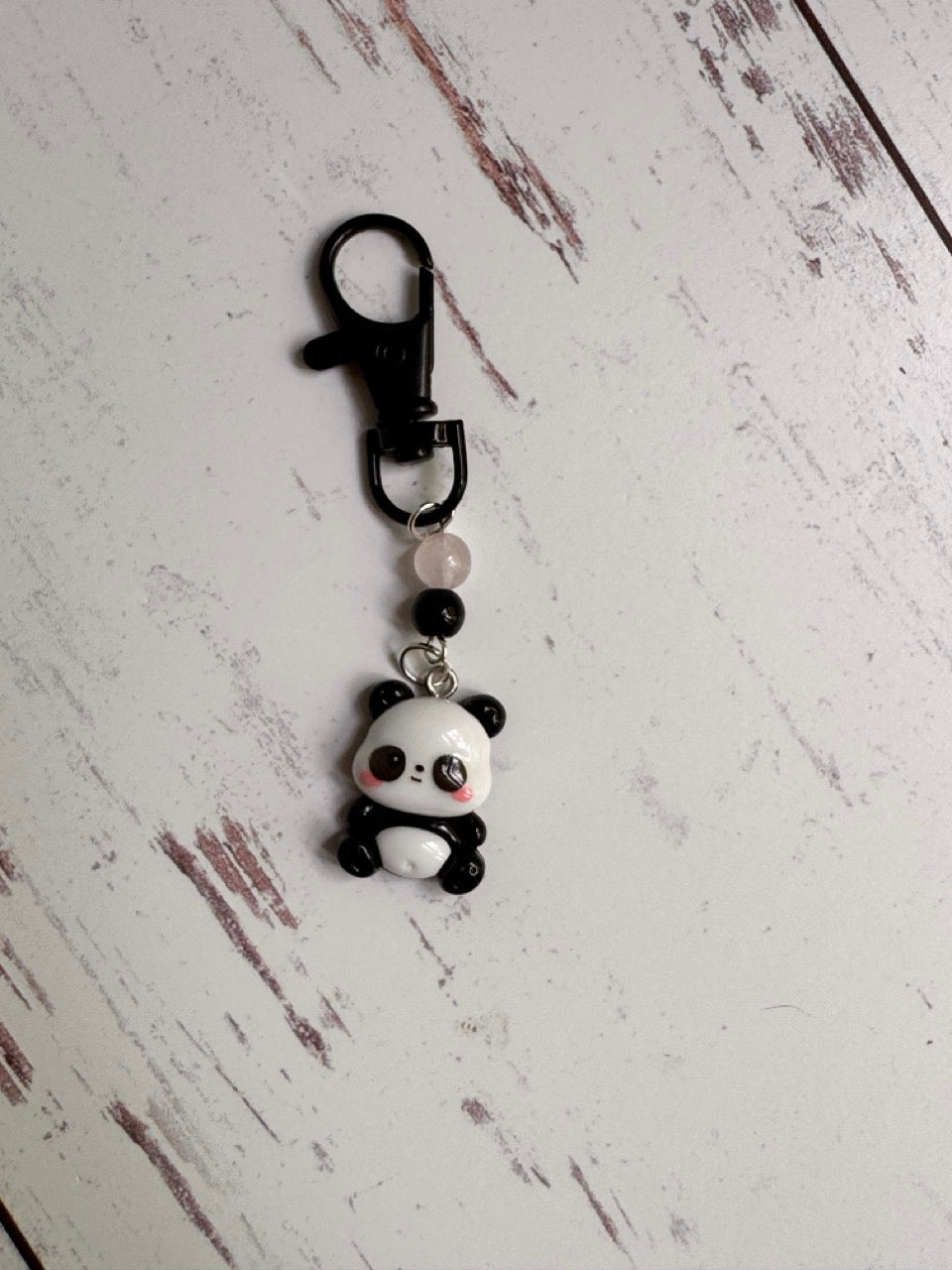 Chunky Black White Panda Single Stitch Marker