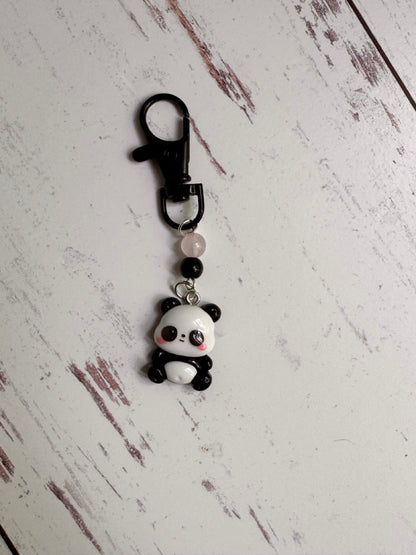 Chunky Black White Panda Single Stitch Marker