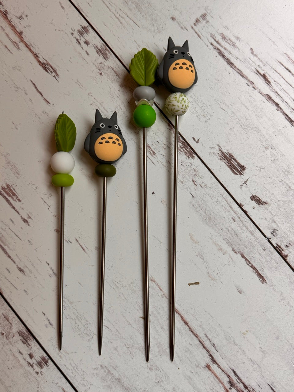 Pair of Cute Friendly Rabbit Creature Amigurumi Sewing Sticks