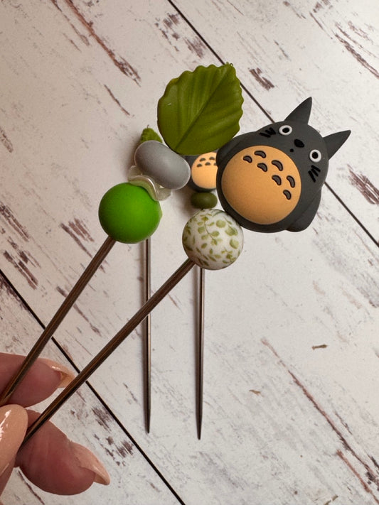 Pair of Cute Friendly Rabbit Creature Amigurumi Sewing Sticks