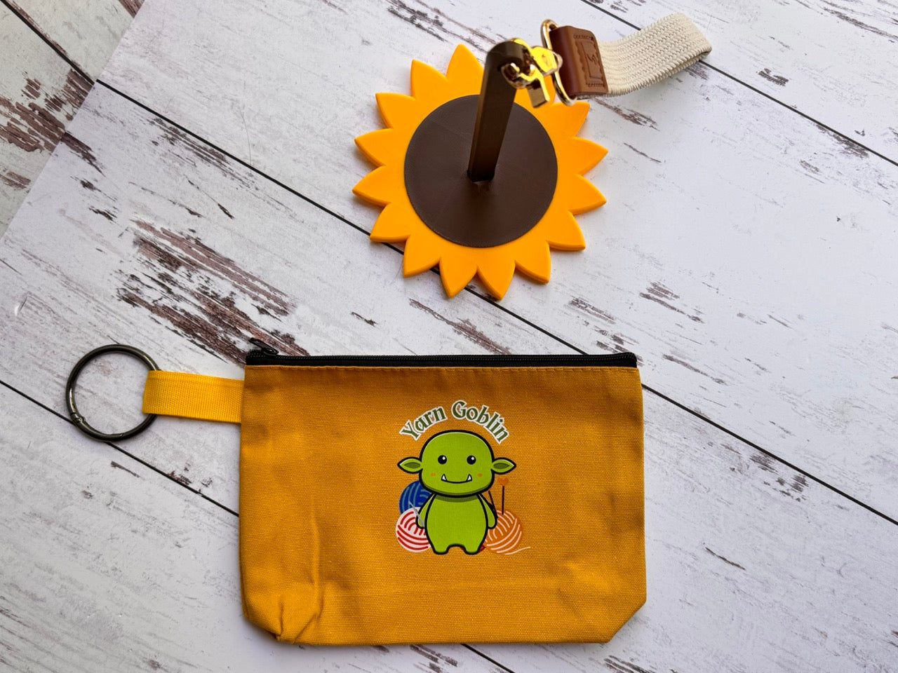 Sunflower: Portable Yarn Spinner with Carrying Pouch