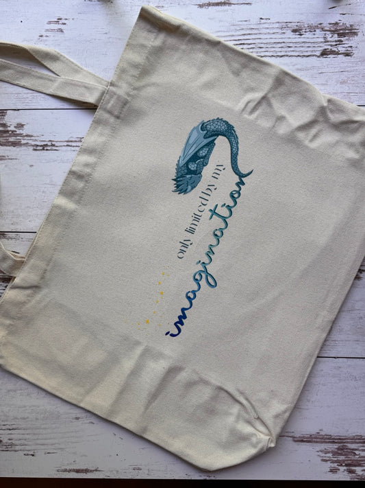 Tote: Only Limit is my Imagination Dragon Canvas