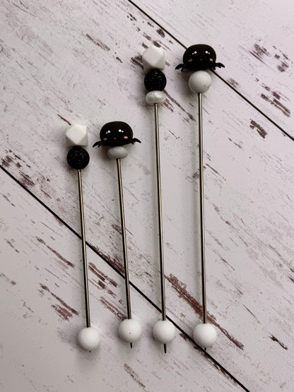 Cute Spider Pair of Amigurumi Sewing Sticks