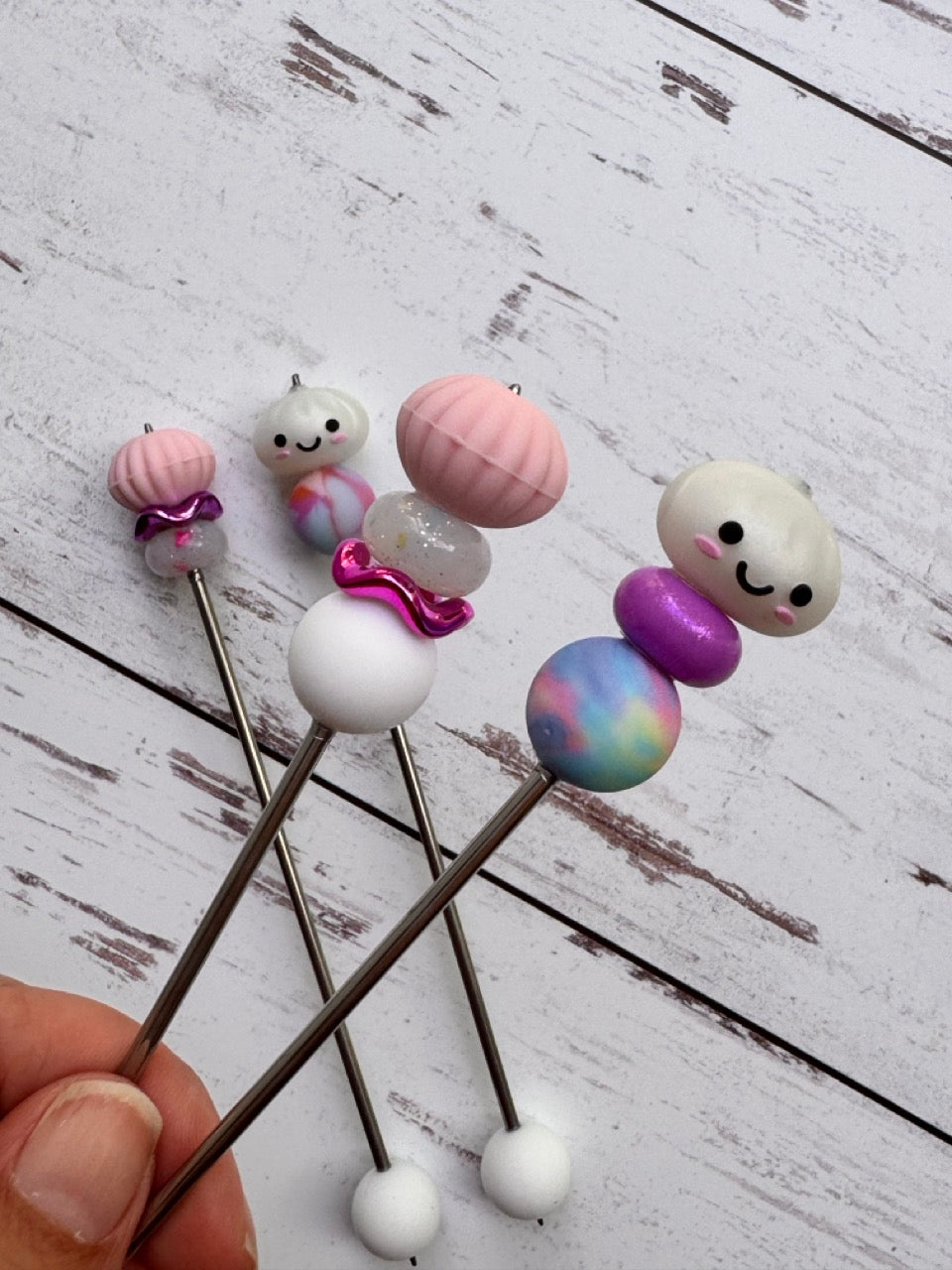 Cute Bao Dumpling Pair of Amigurumi Sewing Sticks