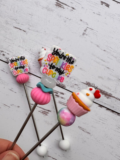 Sprinkles to my Cupcake Pair of Amigurumi Sewing Sticks