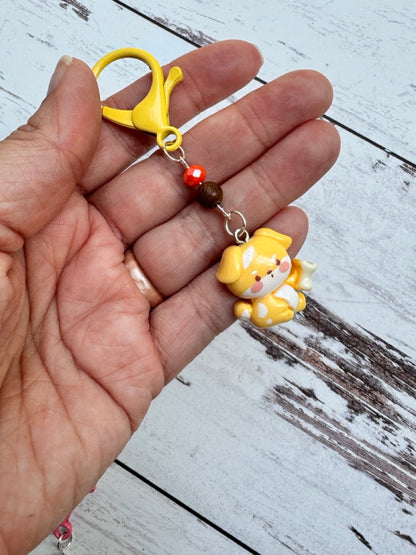Cute Dog with Bone Single Stitch Marker