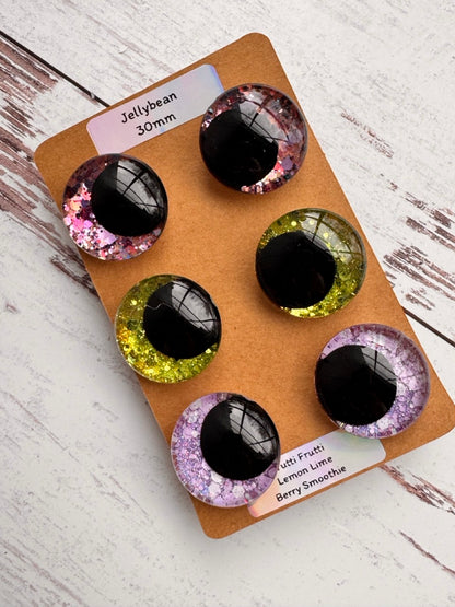 30mm Safety Eyes 3 Pack: Assorted Colors