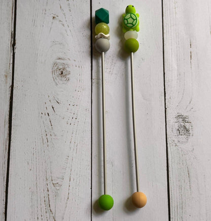 Turtle Pair of Amigurumi Sewing Sticks