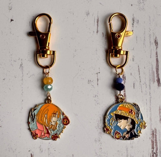 Magic Flying Castle Anime Inspired Design Pair of Stitch Markers