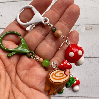 Mushroom and Tree Pair of Stitch Markers