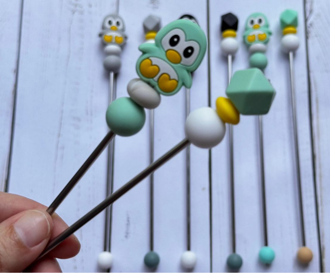 Black, Mint, OR Gray Penguin Amigurumi Sewing Sticks