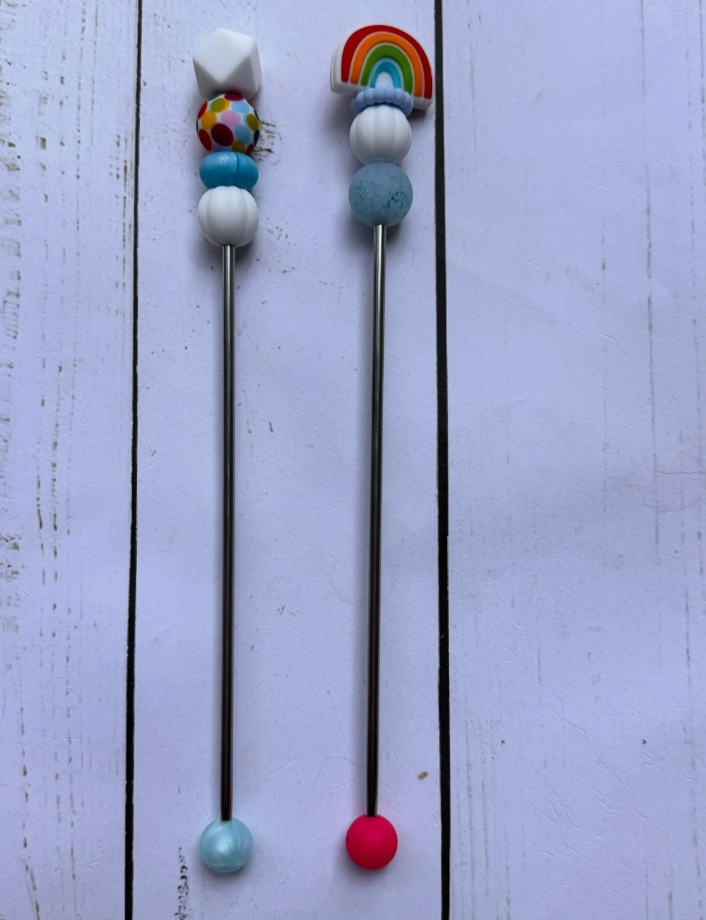 Rainbow Pair of Amigurumi Sewing Sticks