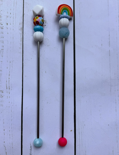 Rainbow Pair of Amigurumi Sewing Sticks