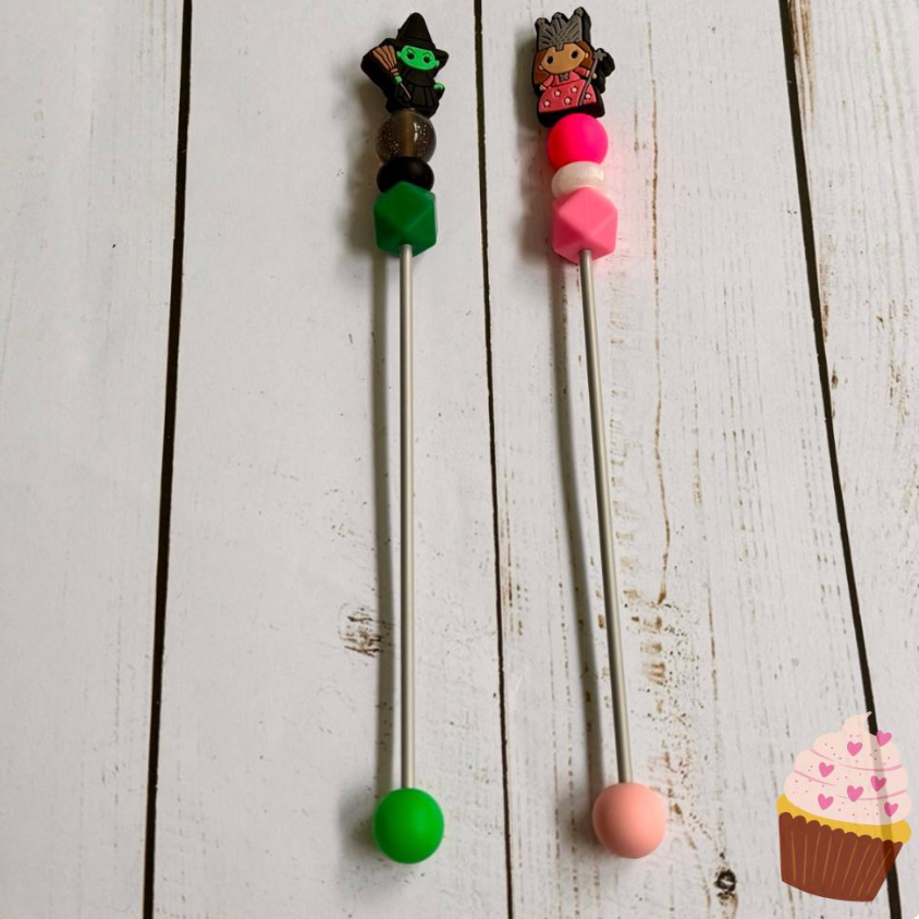 Pair of Witch Friends Amigurumi Sewing Sticks