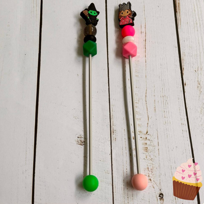 Pair of Witch Friends Amigurumi Sewing Sticks