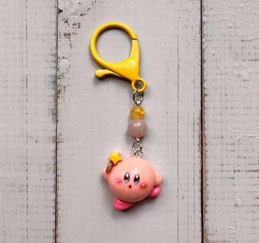 Happy Hungry Monster with Star Single Stitch Marker