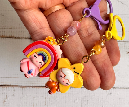 Kawaii Cosplay Girls Pair of Stitch Markers: Assorted Designs