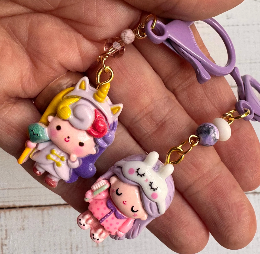 Kawaii Cosplay Girls Pair of Stitch Markers: Assorted Designs