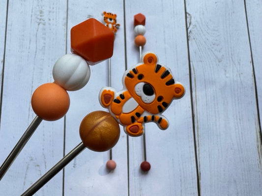 Tiger Pair of Amigurumi Sewing Sticks