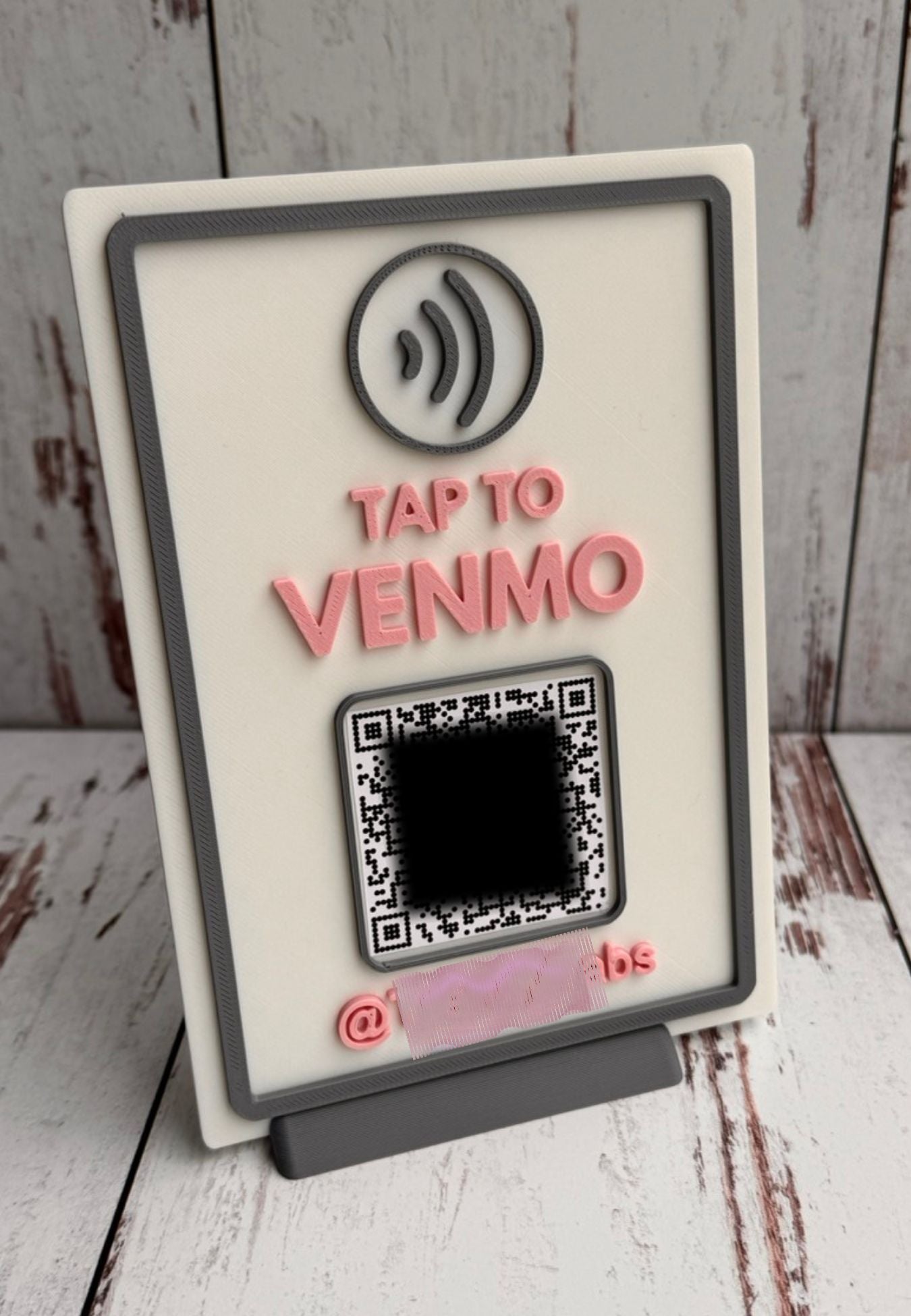 Tap to Connect/Pay CUSTOM 3D Printed Sign