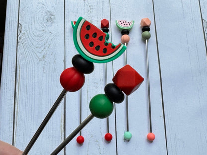 Watermelon Pair of Amigurumi Sewing Sticks