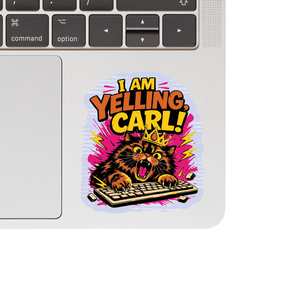 Yelling Carl Donut Cat Book Vinyl Sticker