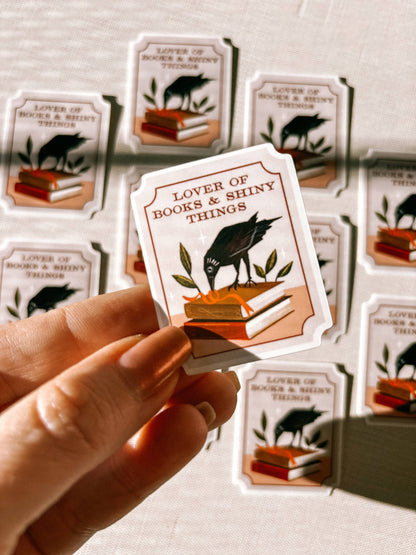 Bookish Crow Vinyl Sticker