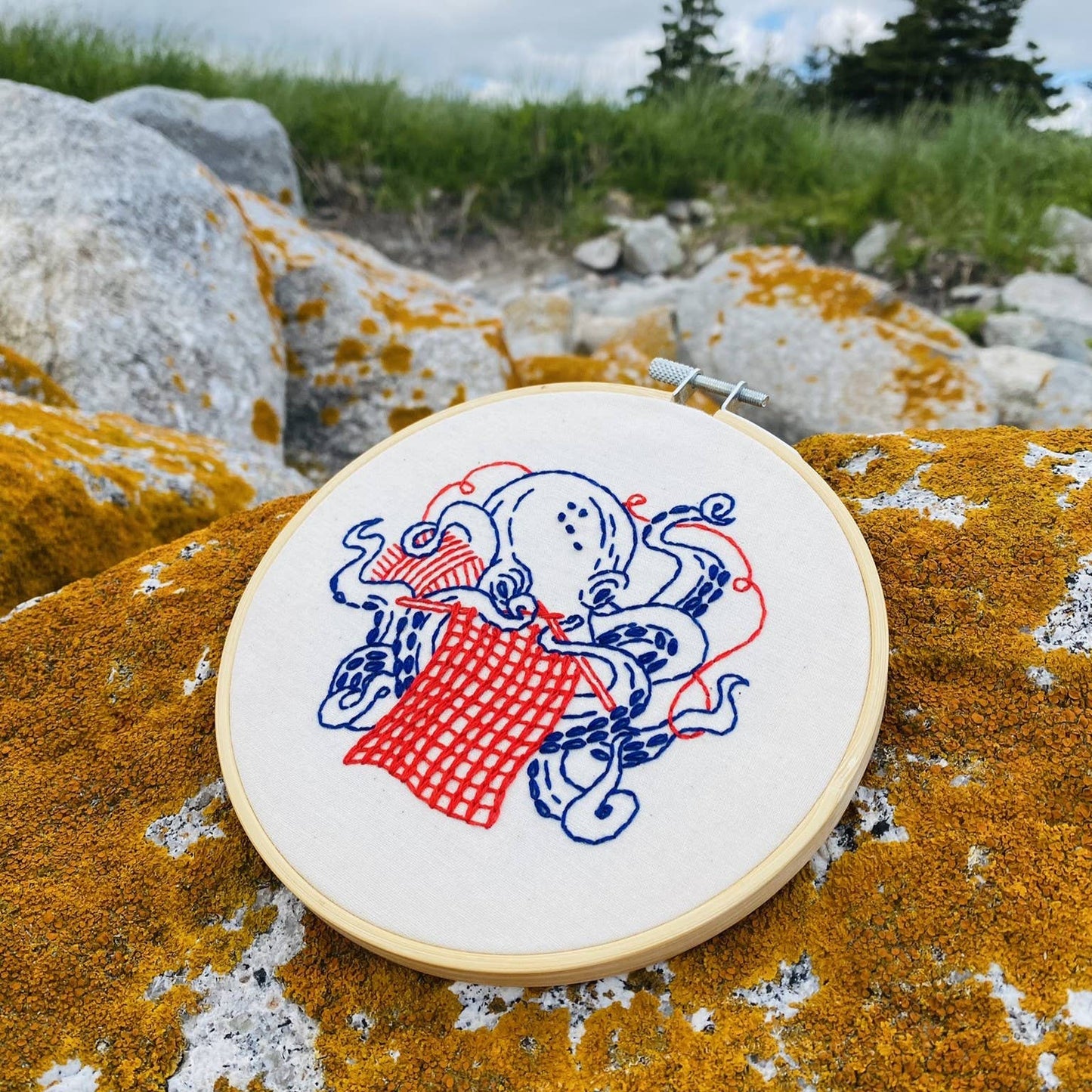 Octopus Knitting Complete Embroidery Kit