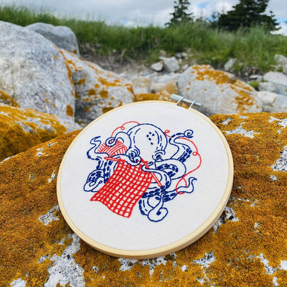 Octopus Knitting Complete Embroidery Kit