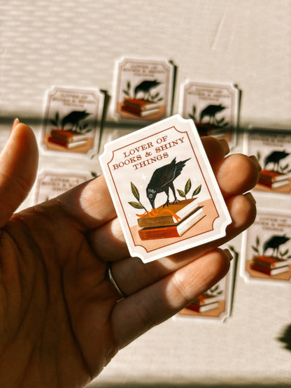 Bookish Crow Vinyl Sticker