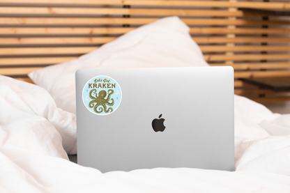 Let's Get Kraken Sticker - octopus, squid, ocean, beach, sea