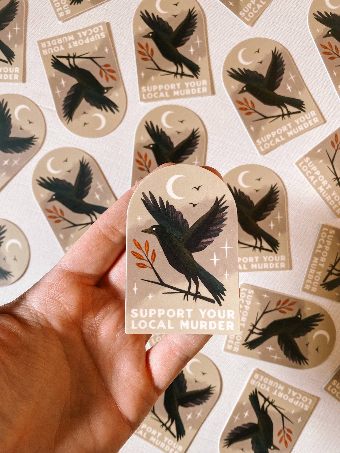 Vinyl Sticker: Support Local Murders - 3" matte