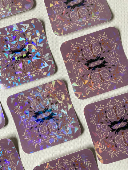 Vinyl Sticker: Fox Manor - 3" holographic