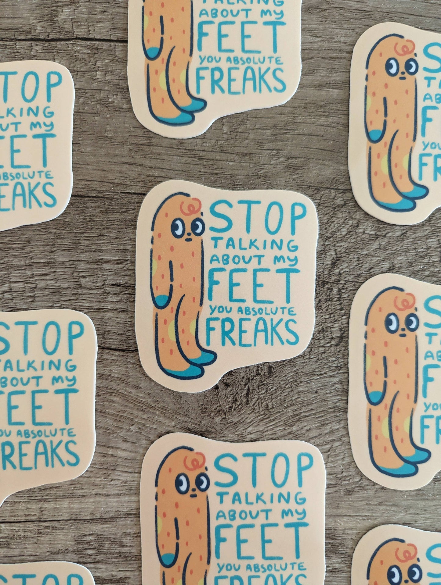 My Feet - Cute Cryptid Sasquatch Bigfoot Vinyl Sticker