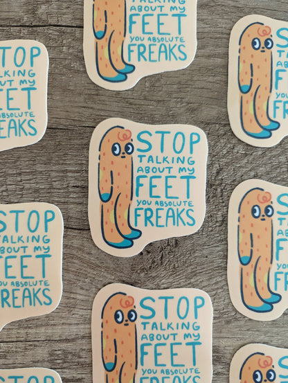 My Feet - Cute Cryptid Sasquatch Bigfoot Vinyl Sticker