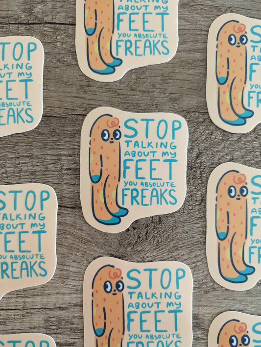 My Feet - Cute Cryptid Sasquatch Bigfoot Vinyl Sticker