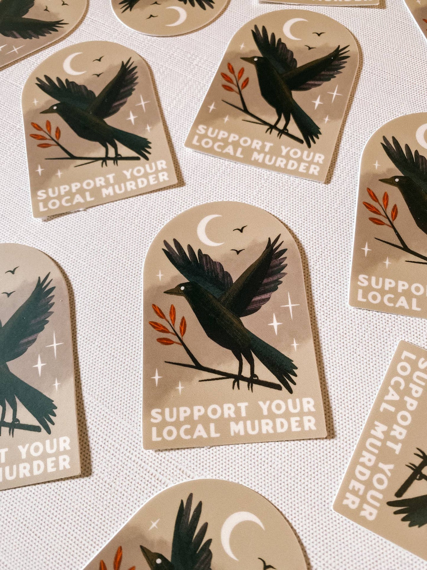 Vinyl Sticker: Support Local Murders - 3" matte
