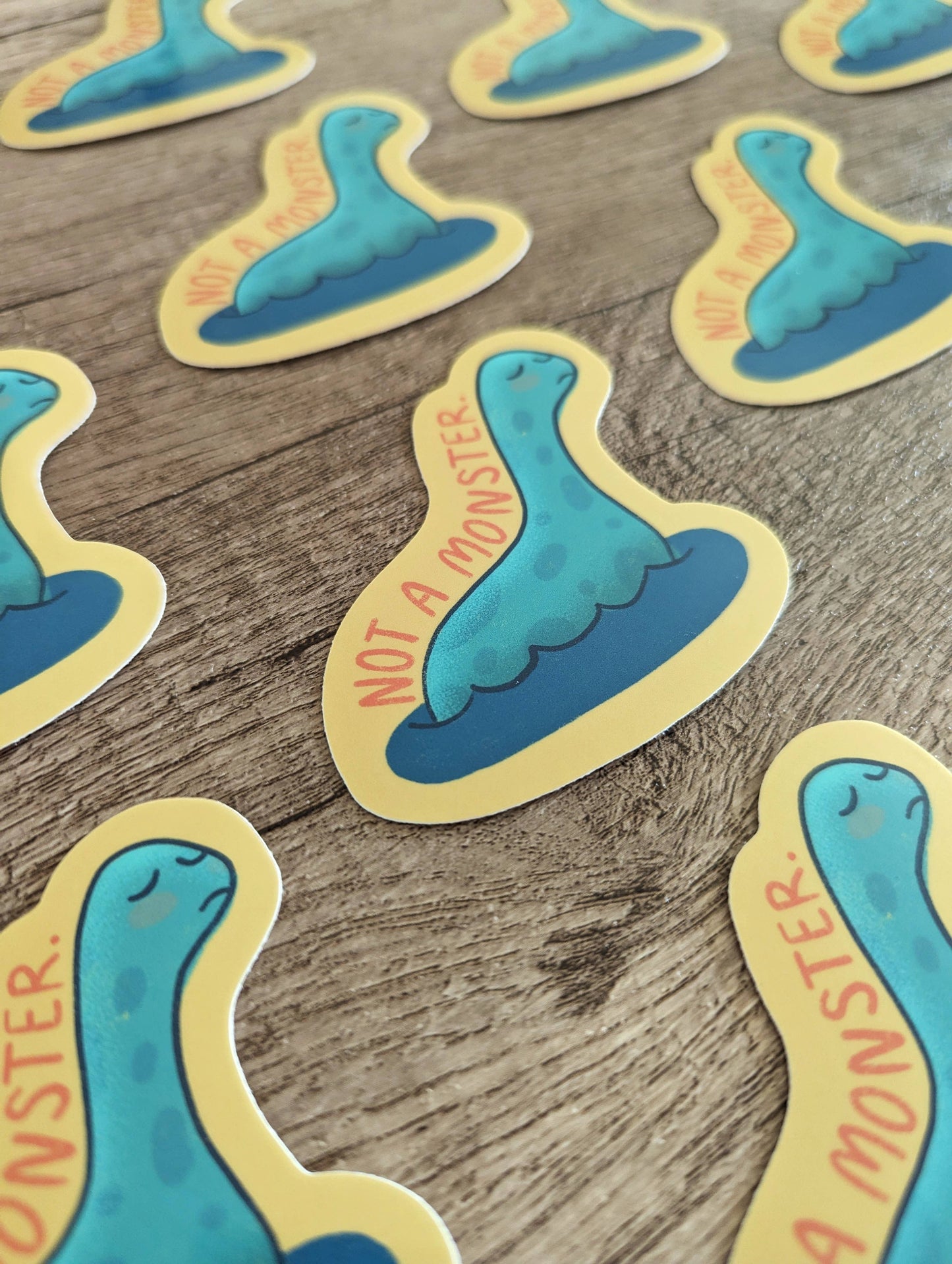 Not a Monster - Cute Cryptid Loch Ness Nessy Vinyl Sticker