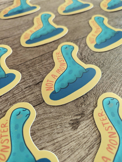 Not a Monster - Cute Cryptid Loch Ness Nessy Vinyl Sticker