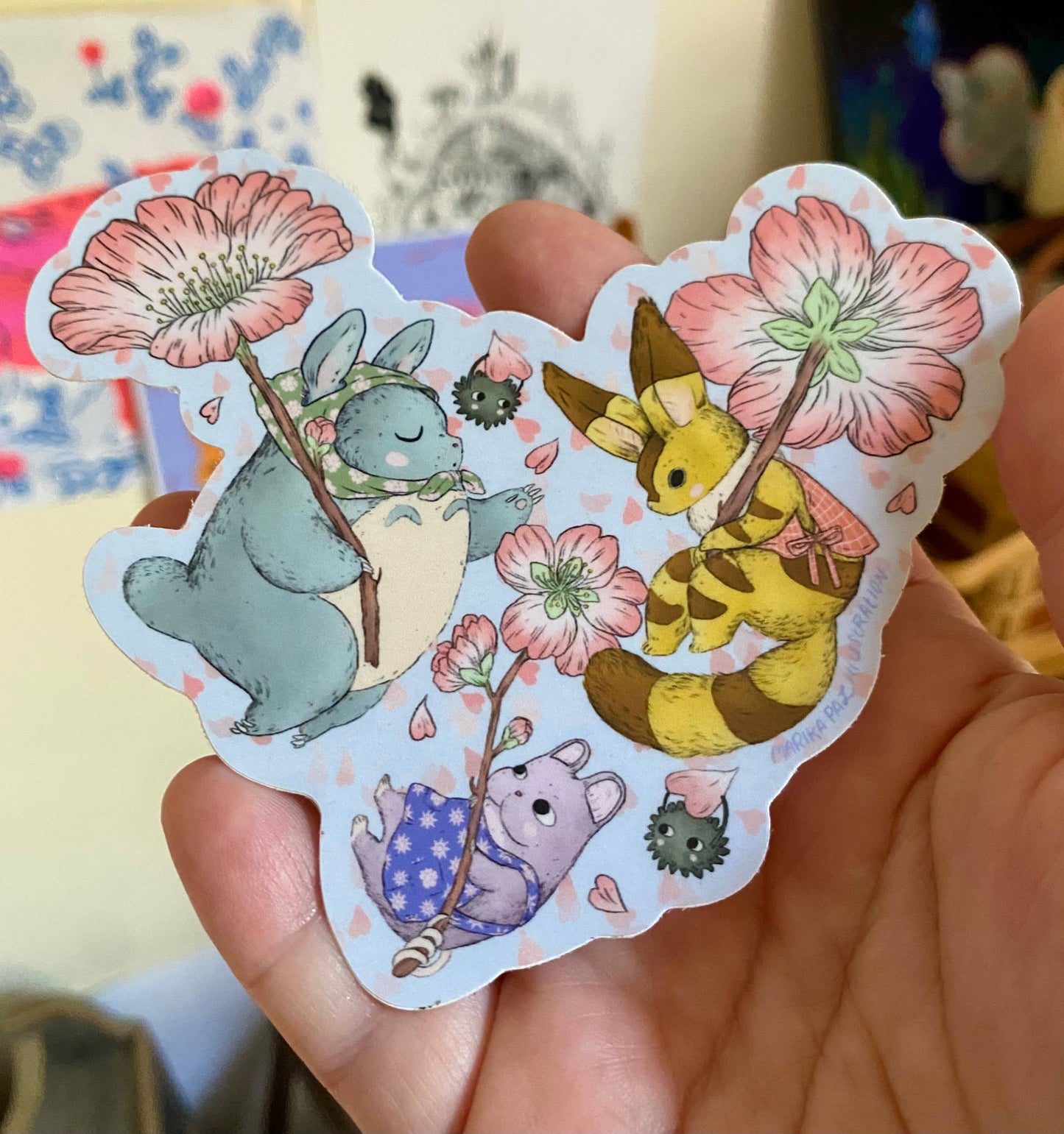 ART Cherry Blossom Friends Sticker